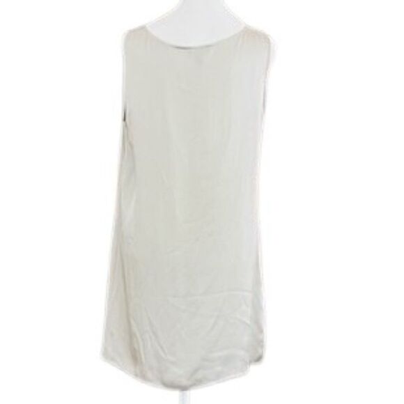 Eileen Fisher Silk Georgette Crepe Long Sleeveless Shell Tank Grey sz Small. - Picture 2 of 9